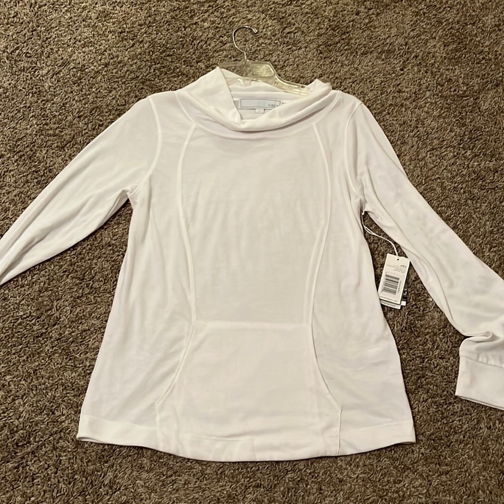 Heather grey white king sleeve shirt